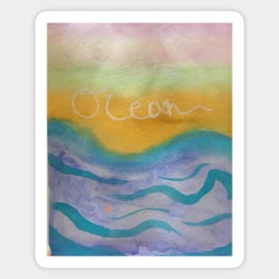 Ocean art journal page Sticker